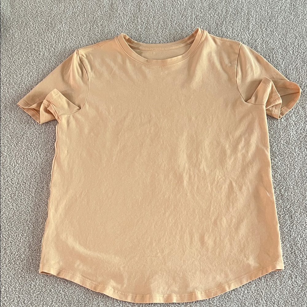 lululemon athletica Tan Short Sleeve Tee